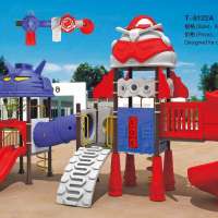 Playful outdoor plastic kids sliding toys playground kids plastic slide combination