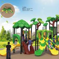 Interesting outdoor playground  plastic slide kids sliding toys playground slide combination